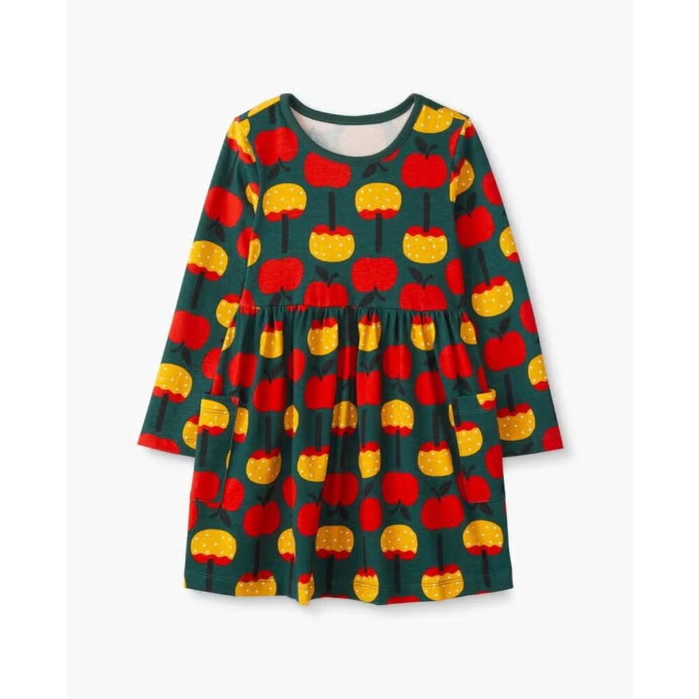 New Hanna Andersson Caramel Apple Dress Size 12 (150 cm)